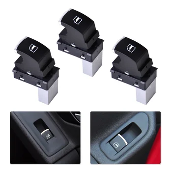 

beler 3Pcs Passenger Side Window Switch Button for VW Golf MK5 MK6 GTI Jetta Passat Rabbit Tiguan 5ND959855 7L6 959 855 B REH