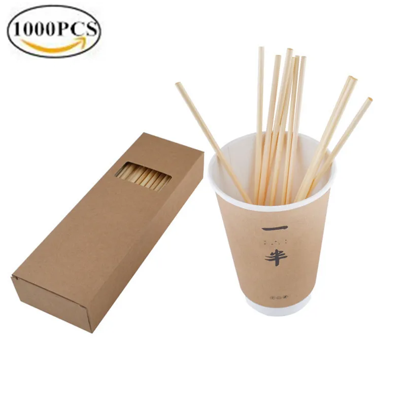 

1000pcs Wheat Straw eco friendly Drinking straws Biodegradable Ecologica Disposable Drinking Straw 100PCS/BOX Drinking straw set