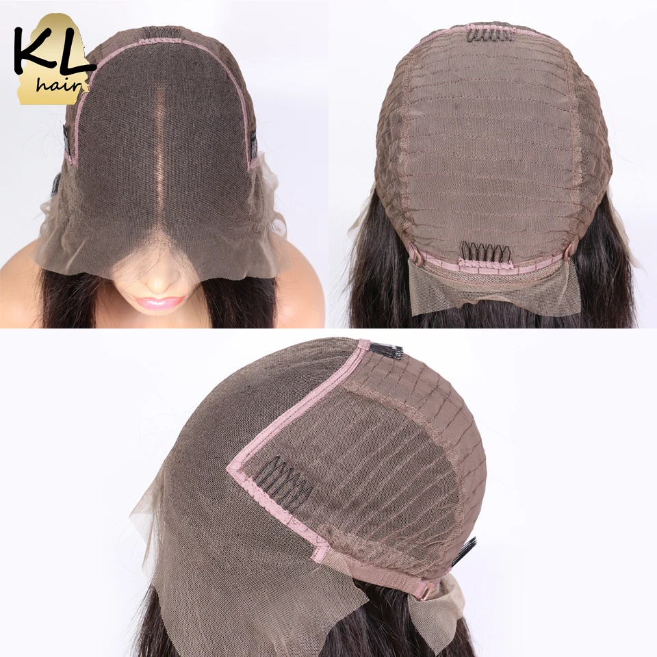 KL Hair предварительно сорвал 13*6 глубокая часть прямые человеческие волосы парики с