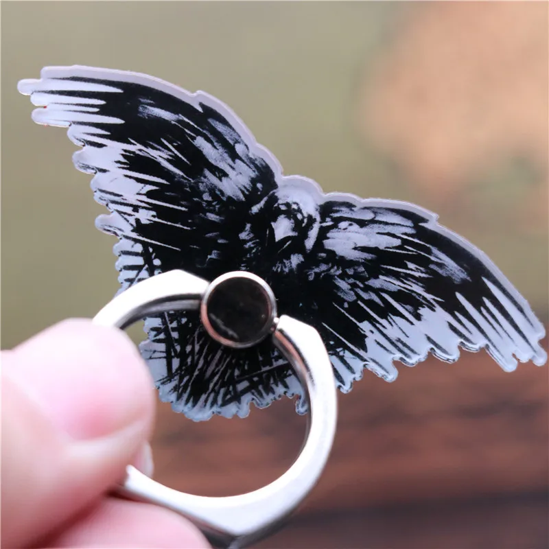 

Movie Game of Thrones Three Eyed Crow Badge Cosplay Accessories Mobile Phone Partner Safe Ring Holder Stent Kickstand Fans Gift