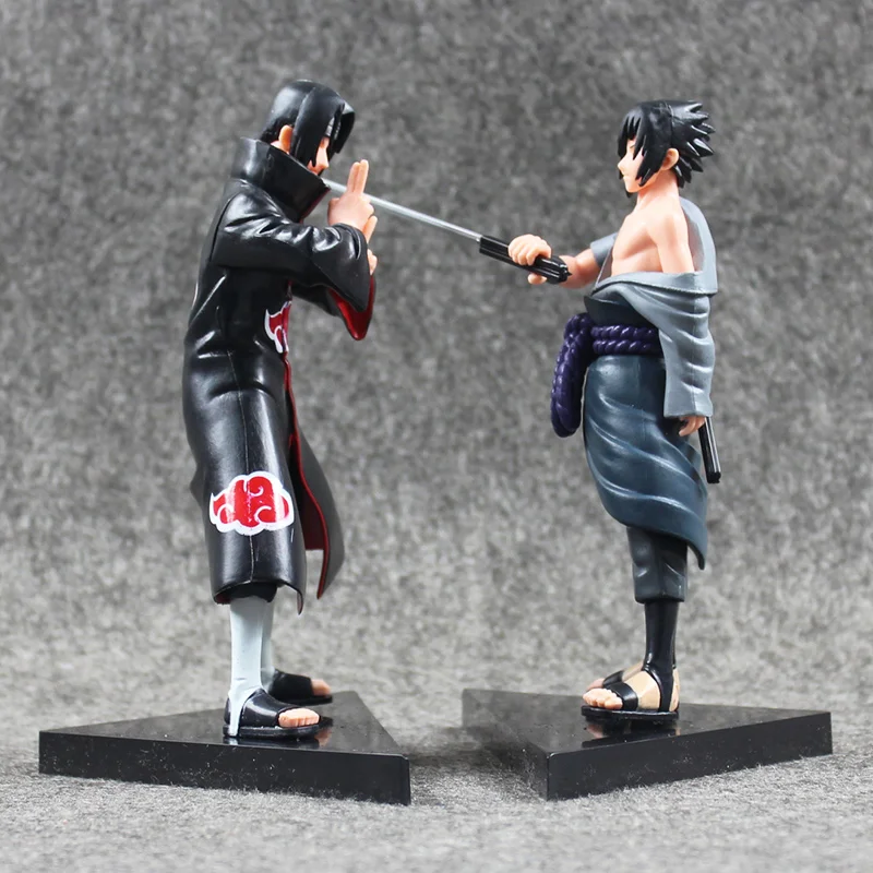 

16cm 2pcs/lot Hot Anime Naruto Uchiha itachi & Uchiha Sasuke PVC Action Figure Model Toys Doll Great gift