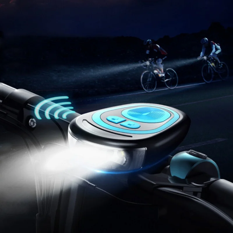 

Bicycle Bell USB Charging Bike Horn Light Headlight Cycling Multifunction Ultra Bright rain proof Electric 120 db Horn Bike Bell