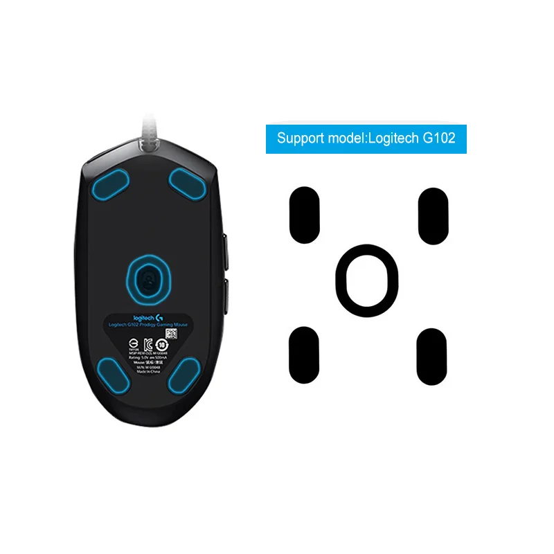 10 комплектов тефлоновые ножки для мыши logitech G102/G PRO-0,6 мм ножки для мыши