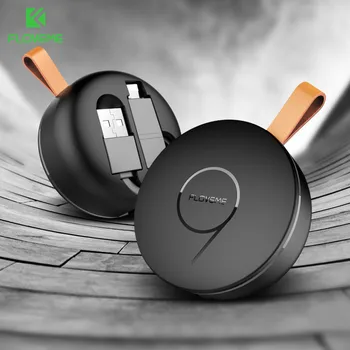 

FLOVEME Retractable USB Cable 2 in 1 compatible 2.1A Fast Charging Adjustable For iPhone X 8 7 6 Samsung Huawei Micro Cable
