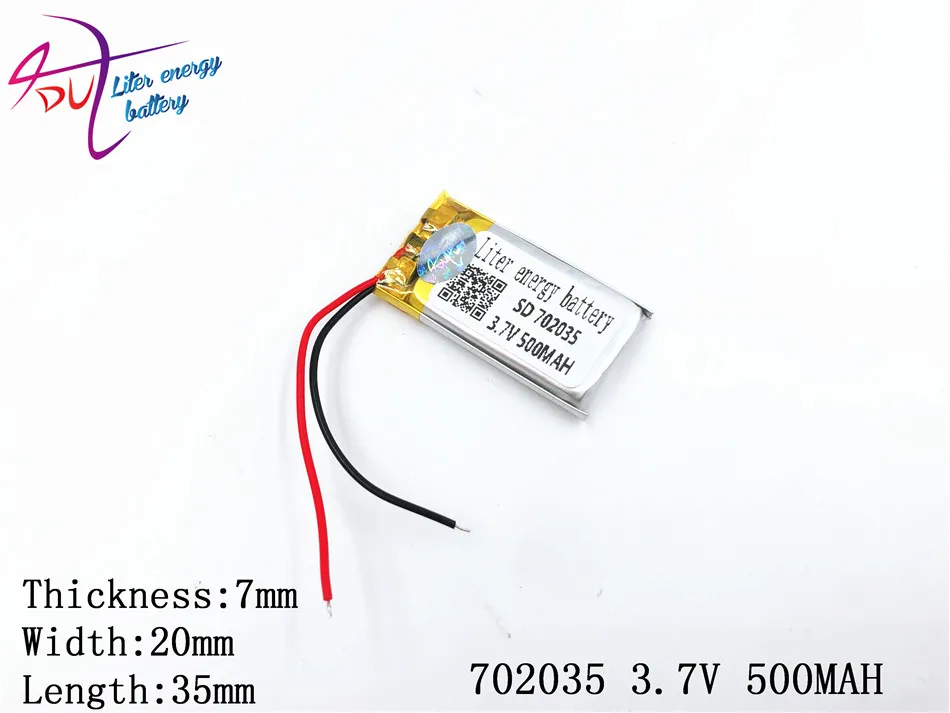 3 7 V 500 mAH 702035 литр энергии полимерный аккумулятор литий-ионный/литий-ионный для