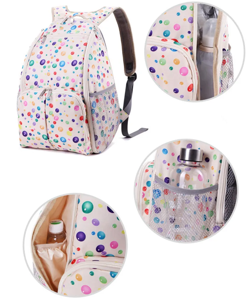 Two Bags Hot Sell! 2018 Mom Diaper Bags + Baby Anti-Lost Bag Flower Printed Diaper Bag Shoulder Multifunctional Pregnant Women Outgoing bags18