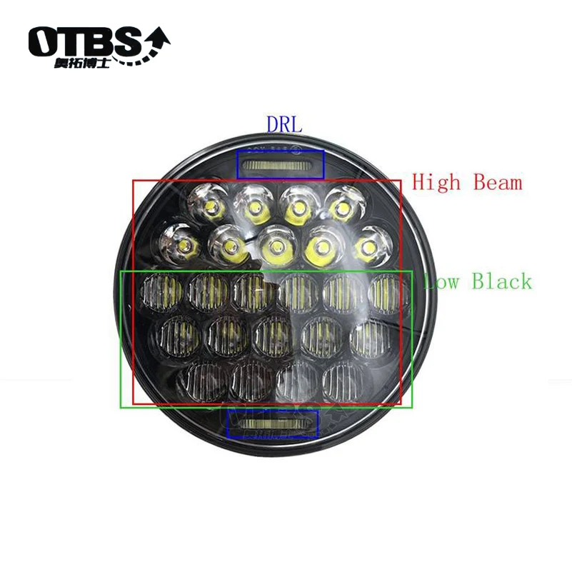 OTBS 5-3/4 Супер Белый светодиодный светящиеся кольца 5,75 дюймов DRL Светодиодный проекционный мотор для Harley мотоцикл 5,7" фара