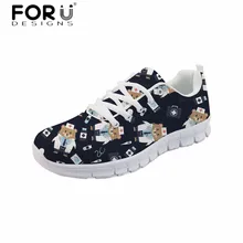 Forudesigns/медсестра 3D принт Женские туфли-лодочки модная Дамская Повседневная Удобная хлопковая куртка свет Кружево до Спортивная обувь Обувь с дышащей сеткой без каблука Обувь