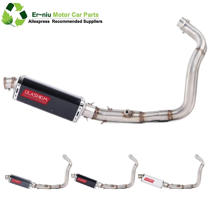 

Motorcycle exhaust muffler full system slip on for yamaha mt07 fz07 2014 to 2017