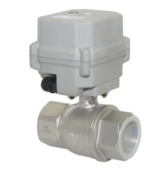 

DC 12V Motorized Ball Valve BSP/NPT 1-1/4'' Electrical Valve,CR2-01,Manual Override&Indicator,Stainless Steel 304