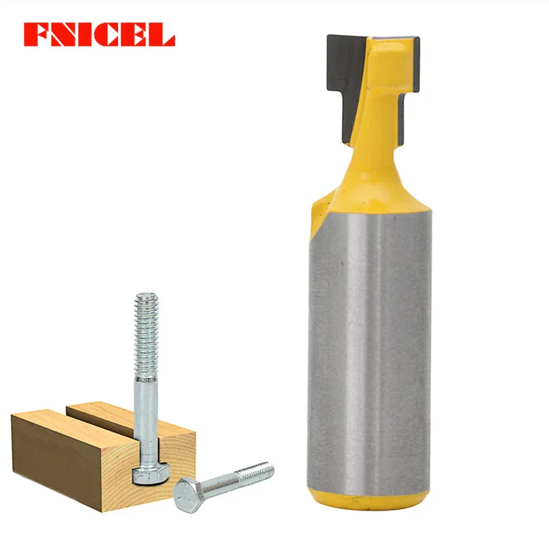 

1/2'' Shank 3/8'' T Slot Steel Handle Milling Router Bit Woodworking Cutter Tool