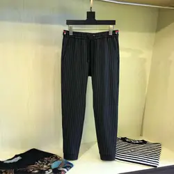 Модные Для мужчин брюки 2019 взлетно-посадочной полосы роскошь известный бренд Европейский дизайн вечерние стиль Мужская одежда WD03124
