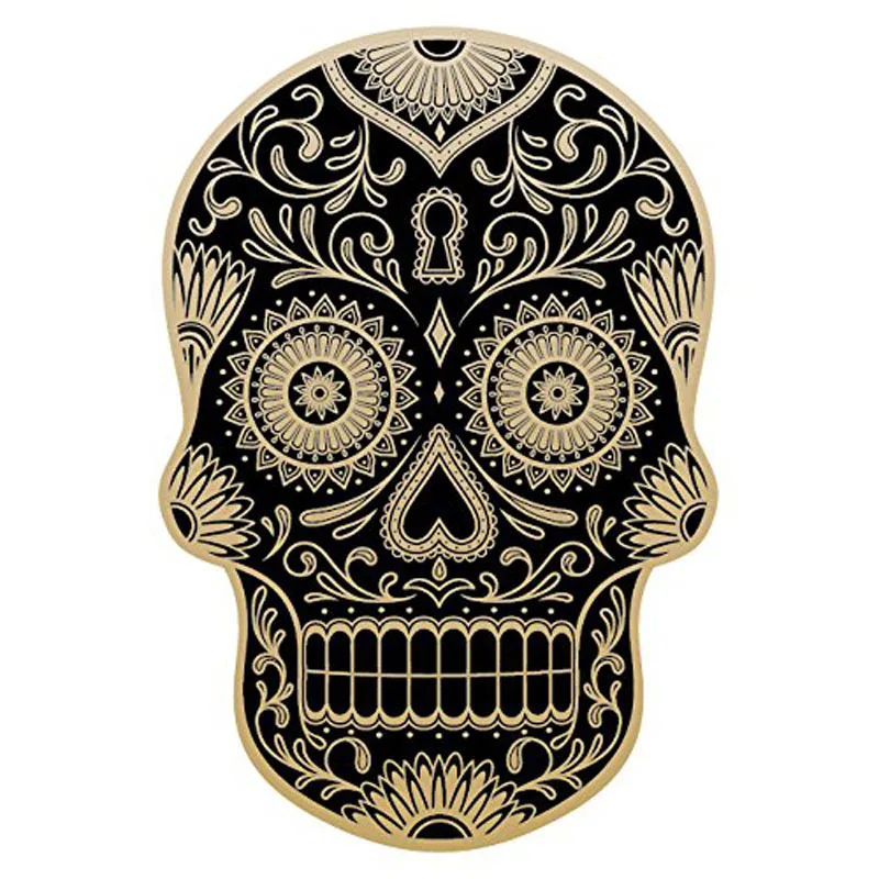 

10.2CM*15.6CM DAY OF THE DEAD Decal Rockabilly Rock Vintage Sugar Skull Car Window Lnterest Reflective Sticker C1-7062
