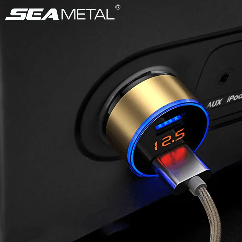 

12V-24V Car USB Cigarette Lighter Charger Auto Phone Charge Adapter Universal for Mobile Phone Dual USB Socket Cars Accessories