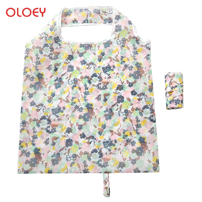 

Waterproof Oxford Reusable Shopping Bags Women Foldable Tote Bag Portable Cloth Eco Grocery Bag Folding Large Capacity Handbags