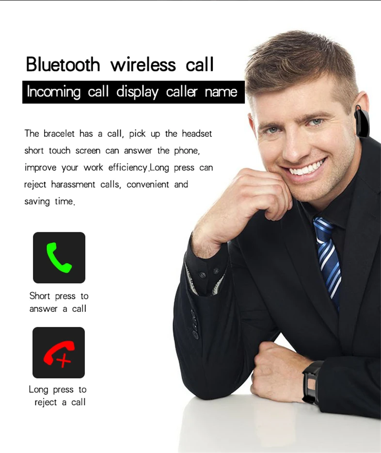 Умный Браслет B31 с bluetooth-гарнитурой, смарт-браслет, наручные часы с музыкальным управлением, шагомер, монитор сна, Смарт-часы