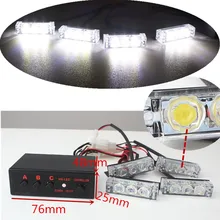 Blue / Red / Yellow White Car Truck LED Strobe Flash Warning Emergency Front Bumper Grille Driving Light Bar Police Firefighter