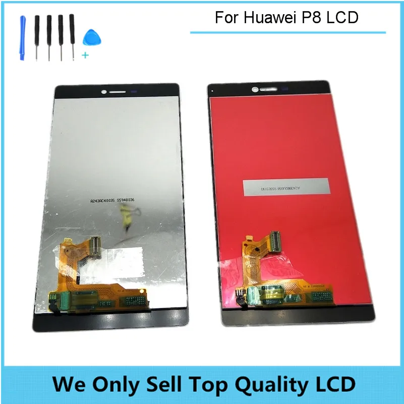 LCD for Huawei Ascend P8 Standard with Touch Screen Glass Digitizer Replacement Parts Wholesale Free DHL Shipping 50pcs/lot