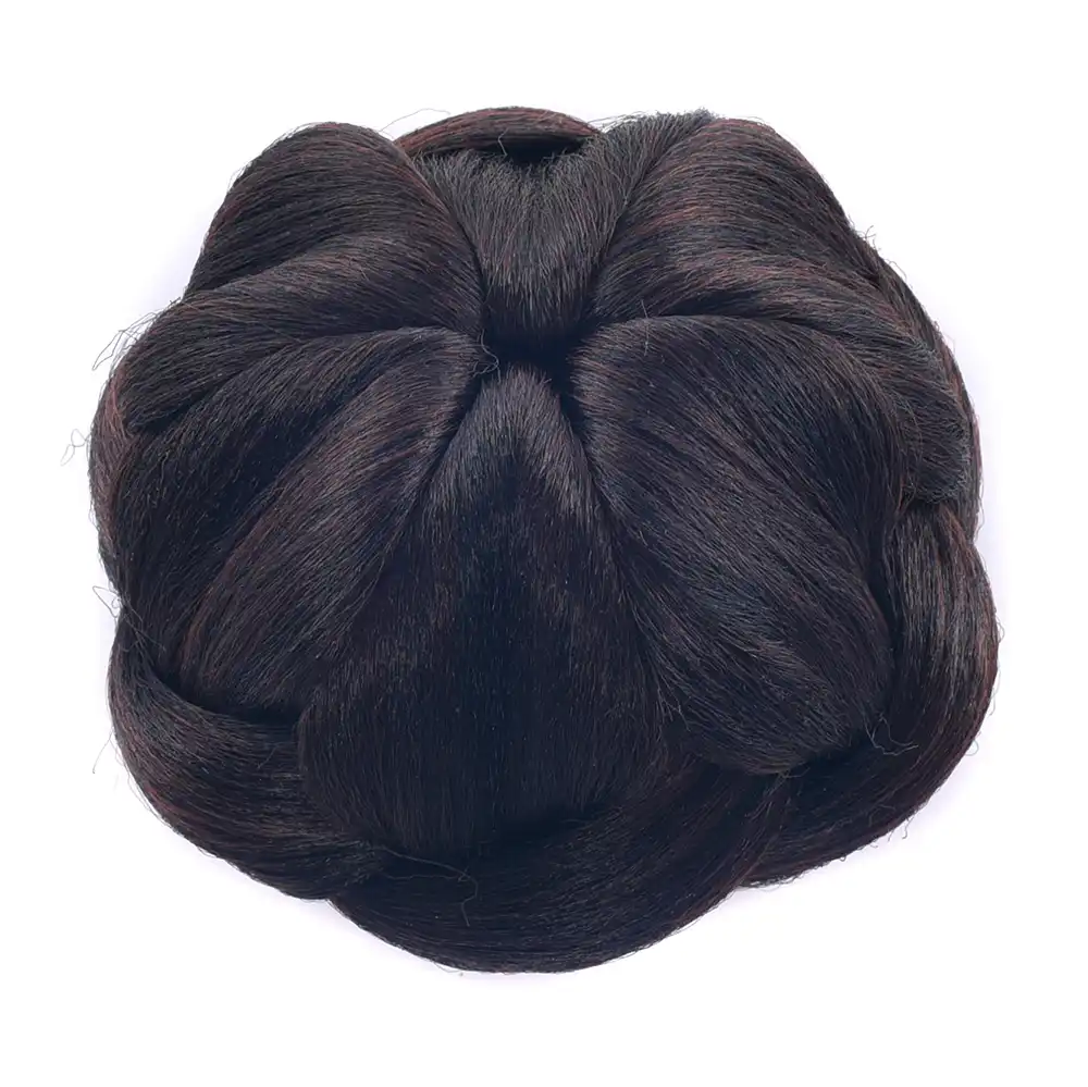 Soowee Blonde Braided Clip In Fake Hair Bun Synthetic Hair Chignon