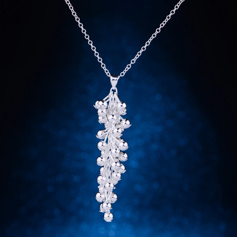 pendant shiny graceful silver plated Necklace 925 jewelry silver