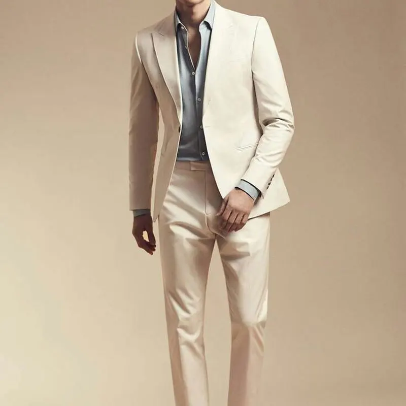 

White Men Suits for Wedding Suits Blazers Groom Tuxedos Costume Homme 2Piece Latest Coat Pants Designs Slim Fit Terno Masculino