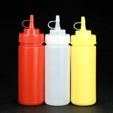 4 шт 16 унций(360 мл) пластиковая прозрачная бутылка для приправ упаковка из 4