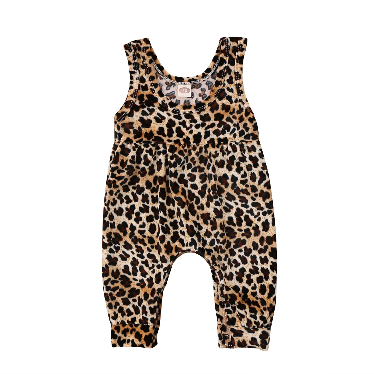 

leopard baby girls clothes infatn Newborn Baby Girls sleeveless Romper Jumpsuit Outfits baby girls Clothing Summer costume
