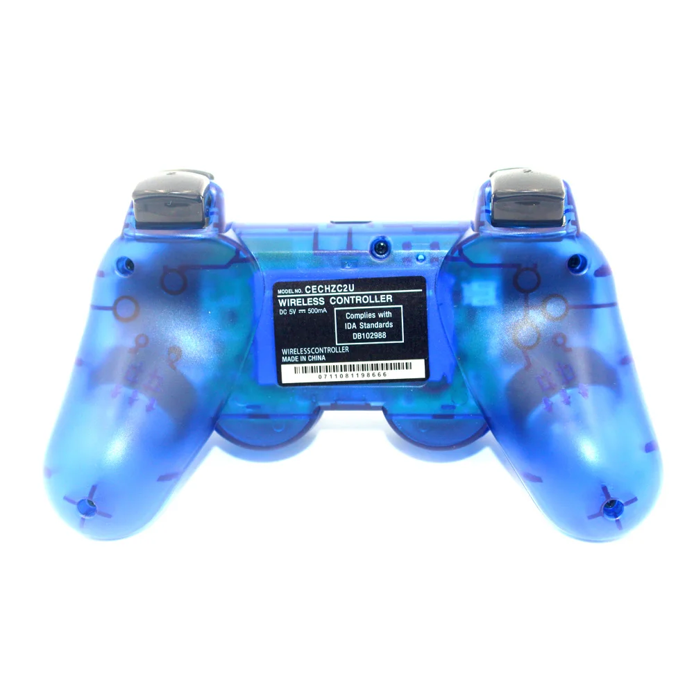 JIELI Беспроводной Bluetooth прозрачный Цвет контроллер для sony Игровые приставки Dualshock 3 PS3 контроллер вибрации геймпад