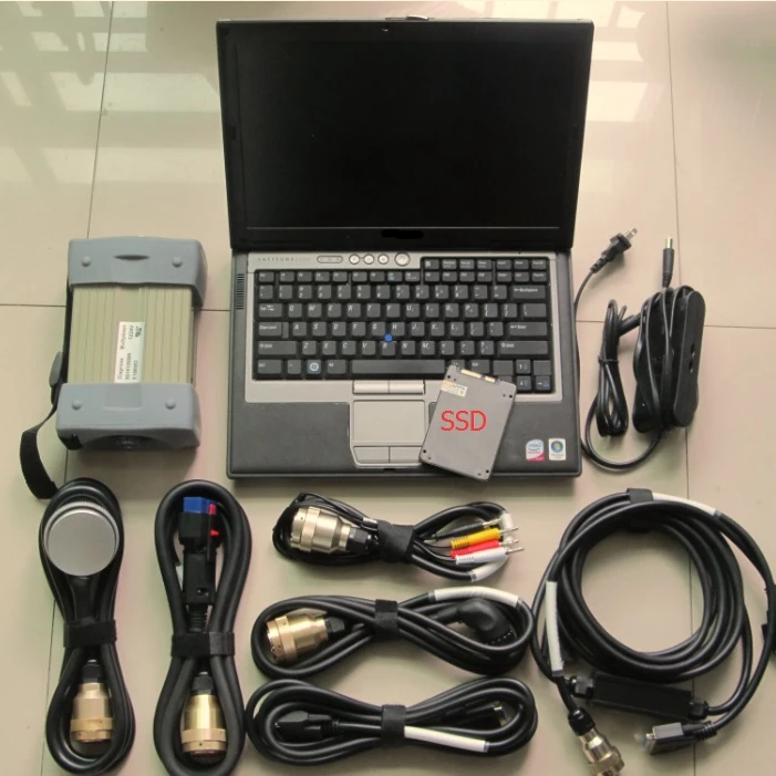  Rot mb star c3 multiplexer mit 7 kabel mit neueste software 120 gb ssd laptop dell d630 mit batteri