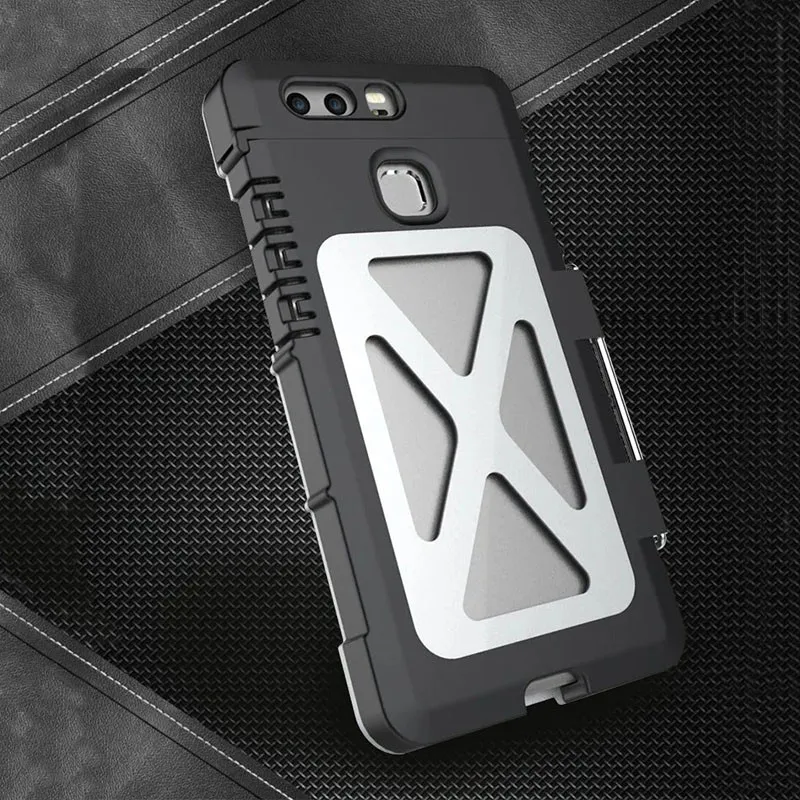 Huawei P9 Case Original Luxury Aluminum Metal Cases for Huawei P9 Armored King Kong Flip Case