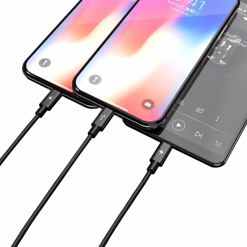 ORICO UTS3 3 в 1 USB кабель 3A Макс зарядки и передачи данных кабель для iPhone X 8 7 samsung Xiaomi huawei с 2 освещения и 1 микро B