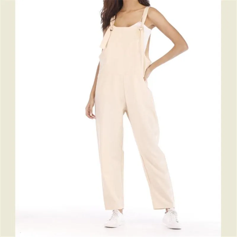 Overalls for Women Jumpsuit Casual Solid Combinaison Femme Rompers Womens Jumpsuit Long Playsuit Mono Mujer Plus Size 2XL New