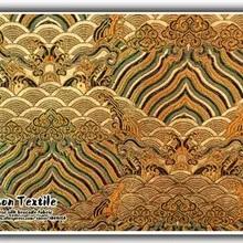 Китайская шелковая парчовая Подушка и костюмная ткань cultrue и традиционная бронзовая волна ues для женского платья, подушки, сумки, настольная дорожка