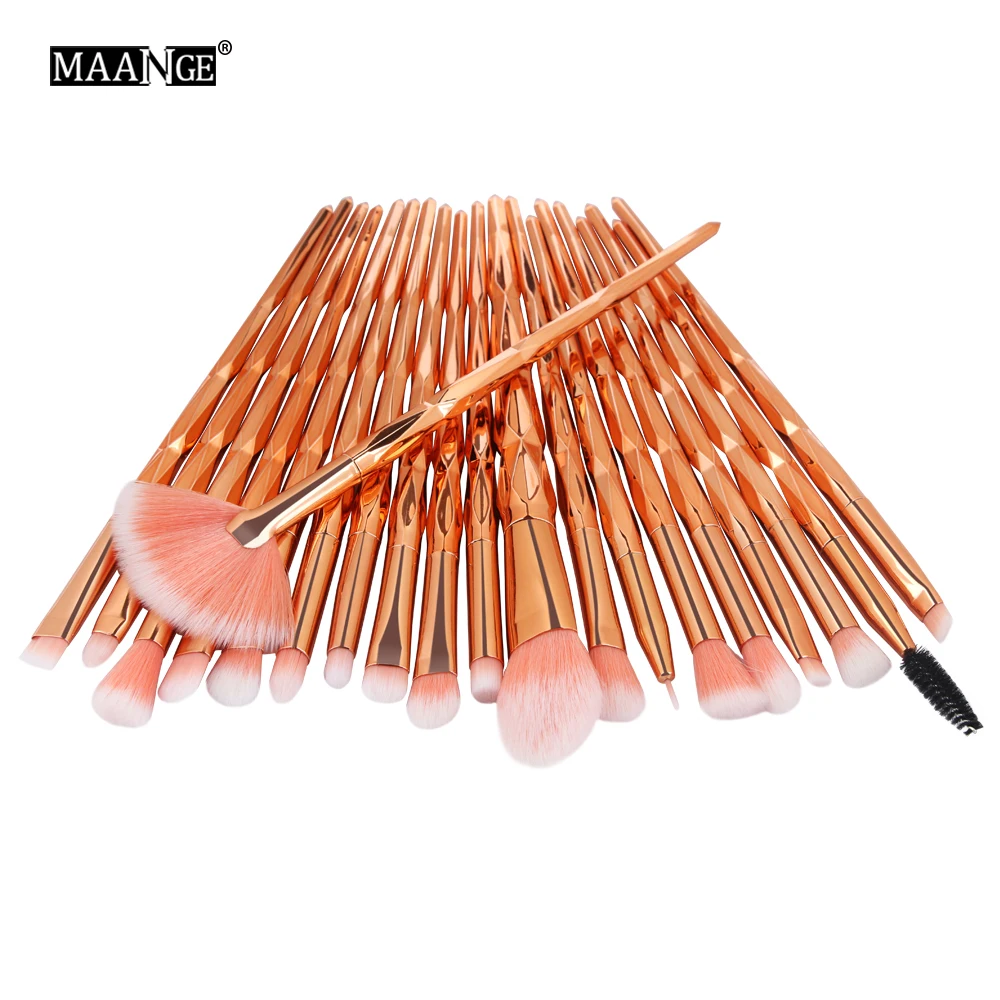 Cheapest Pro 520Pcs Diamond Makeup Brushes Set Fan Powder Foundation