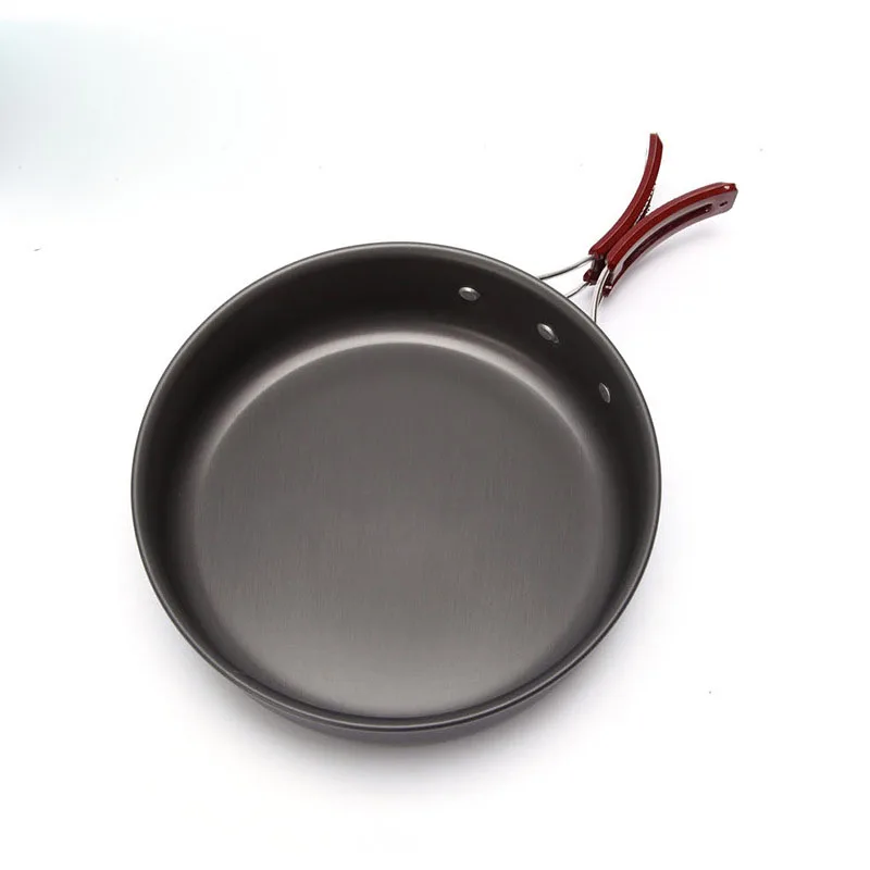 

Portable Camping Pan Outdoor Cookware Aluminum Non-stick Frying Pan Cooking Camping Picnic Hiking Utensils with Carry Bag HW68