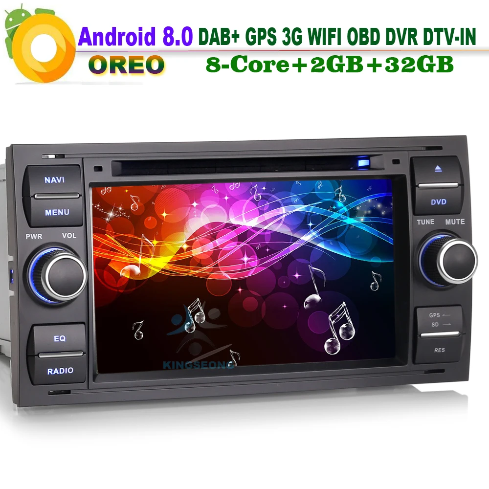 

Android 8.0 DAB+ Sat Navi Autoradio WiFi 3G RDS GPS SD DVR OBD Bluetooth DTV-IN WiFi Car Radio Player for Ford Galaxy Kuga