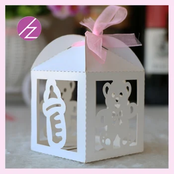 

Free shipping 50pcs/lot personalise Different carton design icecream/little bear Favor candy Box for baby shower party gift box