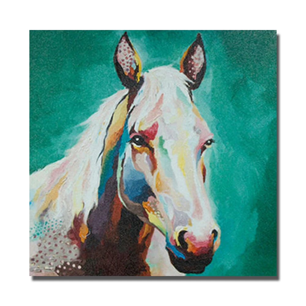 Handsome Horse Head Oil Painting on Canvas Large Wall Pictures for