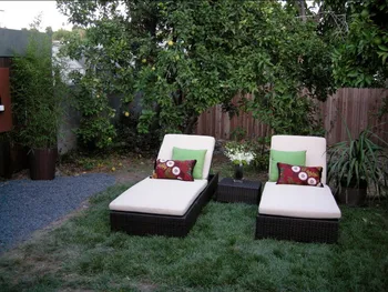 

Cane Wicker Furniture Outdoor Aluminium Double Lounger Sofa Bed
