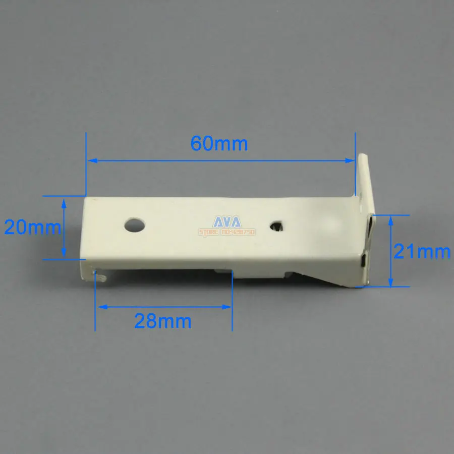 10 Pieces L Shape Curtain Track Bracket Curtain Track Brace 60x20x21mm