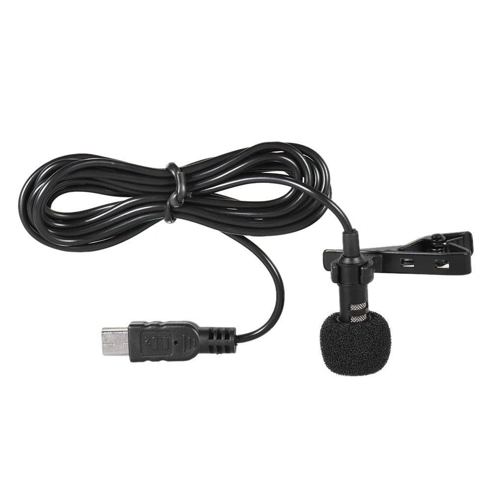 Профессиональный мини USB внешний микрофон всенаправленный микрофон с воротником клип для GoPro Hero 3 3+/4