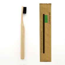 1 шт столб стиль ручка черная бамбуковая зубная щетка дерево новинка бамбуковая мягкая щетина Capitellum нейлоновое волокно деревянная ручка