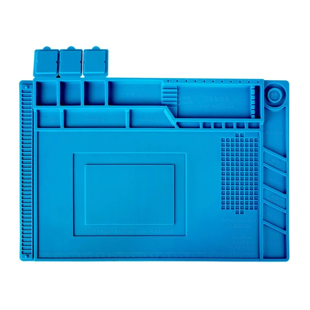 S-160 Heat Insulation Silicone Pad Desk Mat Maintenance Platform For Mobile phone BGA Soldering Repair Station 45*30cm