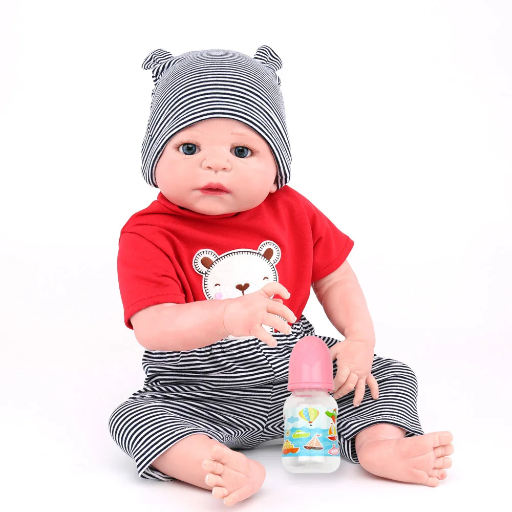 

57cm reborn Full body soft Silicone babies sale Realistic vinyl Newborn kid Birthday Gift boy boneca Play House Bathe Toys