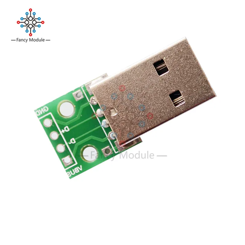 Micro USB Female, Mini USB, USB A Male, USB 2,0, 3,0 A Female, USB TypeB interface to 2,54 мм DIP PCB конвертер адаптер Breakout Board - Цвет: USB A Male Board