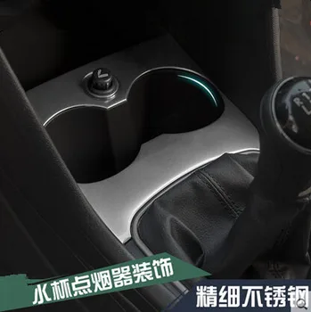 

High Quality ! Stainless Steel water cup decorative cover For Volkswagen VW POLO 2014 2015 Car Styling