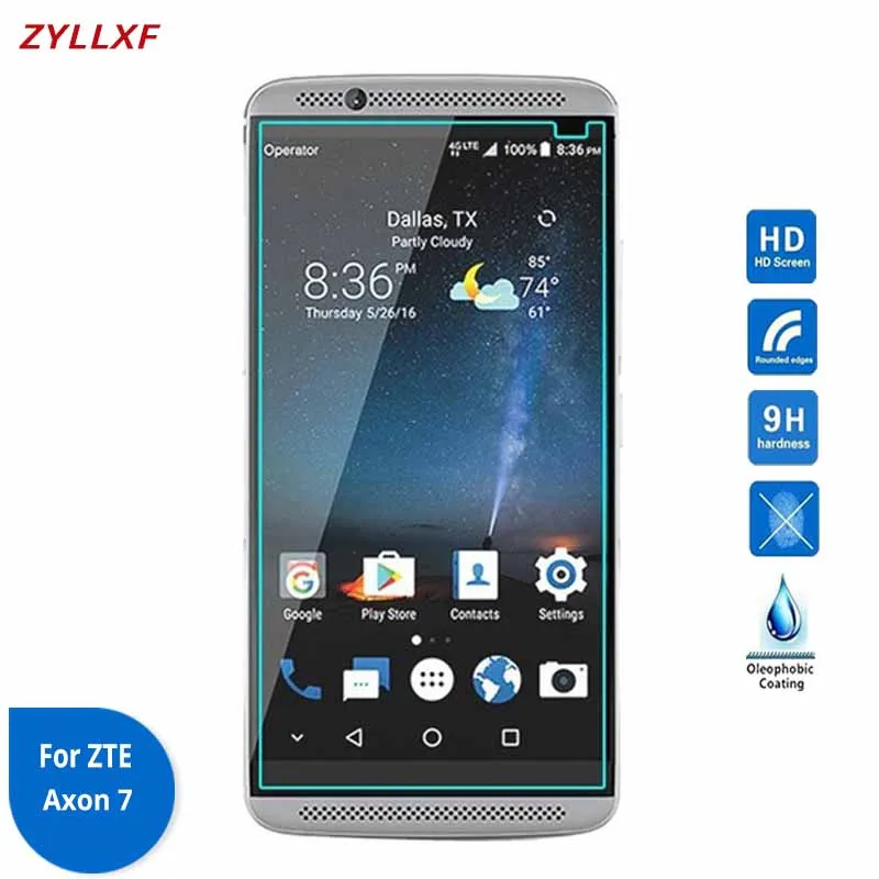 2 шт./лот для ZTE Axon 7 закаленное стекло 5 9H 0 26 мм Защитная пленка экрана A2017 A2017G A2017U
