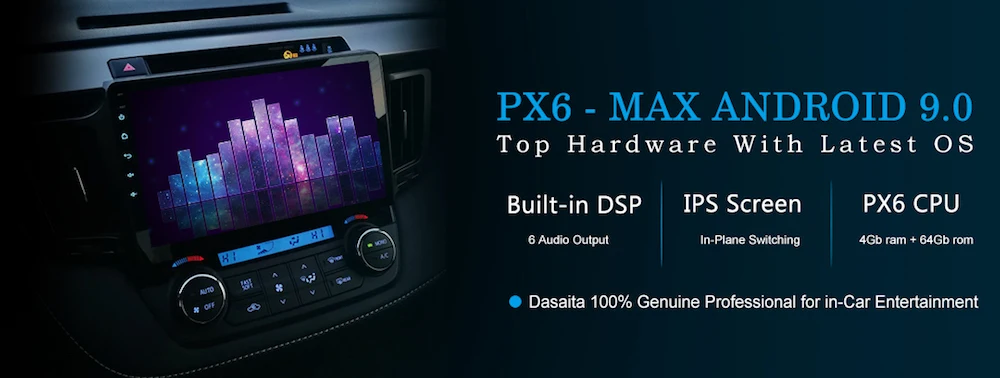 Sale Android 9.0 Car Radio 2 Din GPS Navi for Toyota Corolla Auris Fortuner Auris innova 2017 2018 PX6 DSP IPS 4Gb+64Gb RDS WIFI BT 0