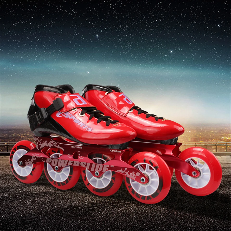 JEERKOOL Inlines Speed Skates Roller 4 Wheel Roller Skates for Kids Men Adult Carbon Fiberglass