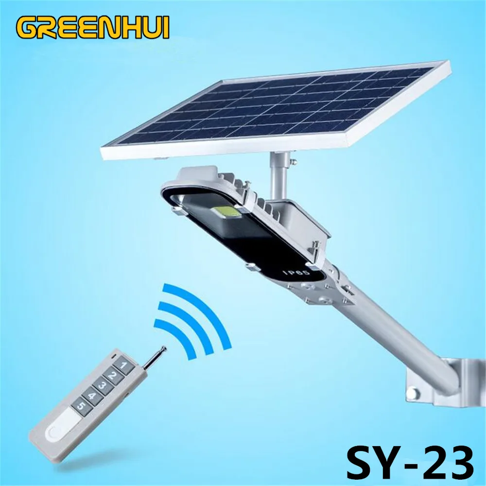 8W LED Solar lamp 12W solar Power Panel Ray Sensor/Remote/time control